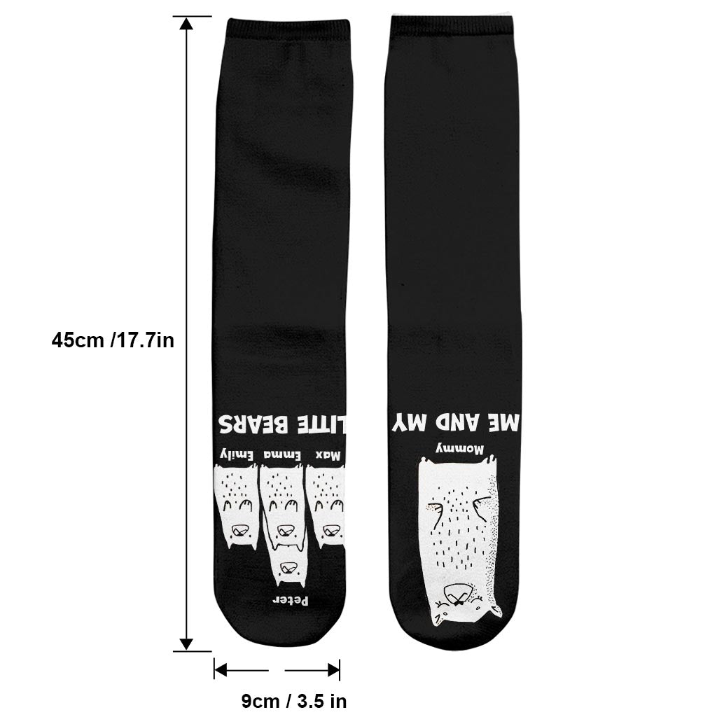 Me And My Little Bears - Gift for dad, grandma, grandpa, mom, uncle, aunt - Personalized Socks