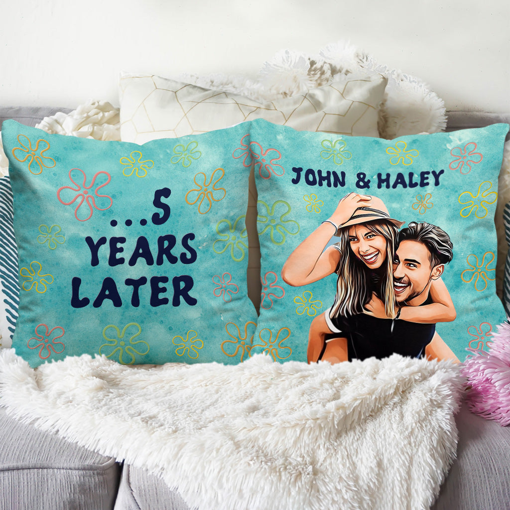 Years Later - Personalized Couple Throw Pillow