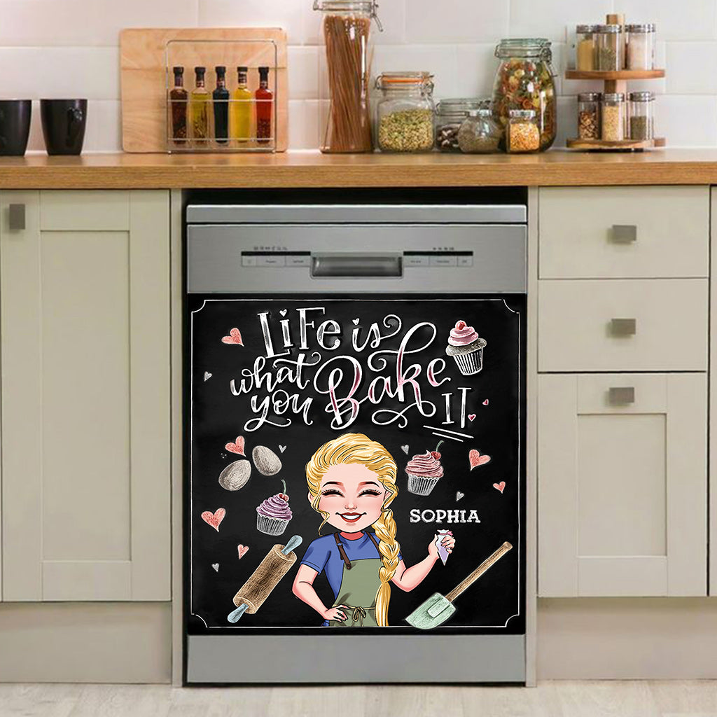 Life Is What You Bake It - Personalized Baking Dishwasher Cover