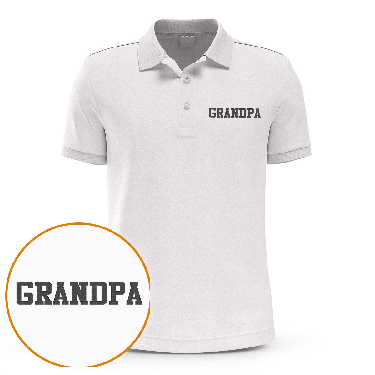 Custom Name - Personalized Grandpa Embroidered Polo Shirt