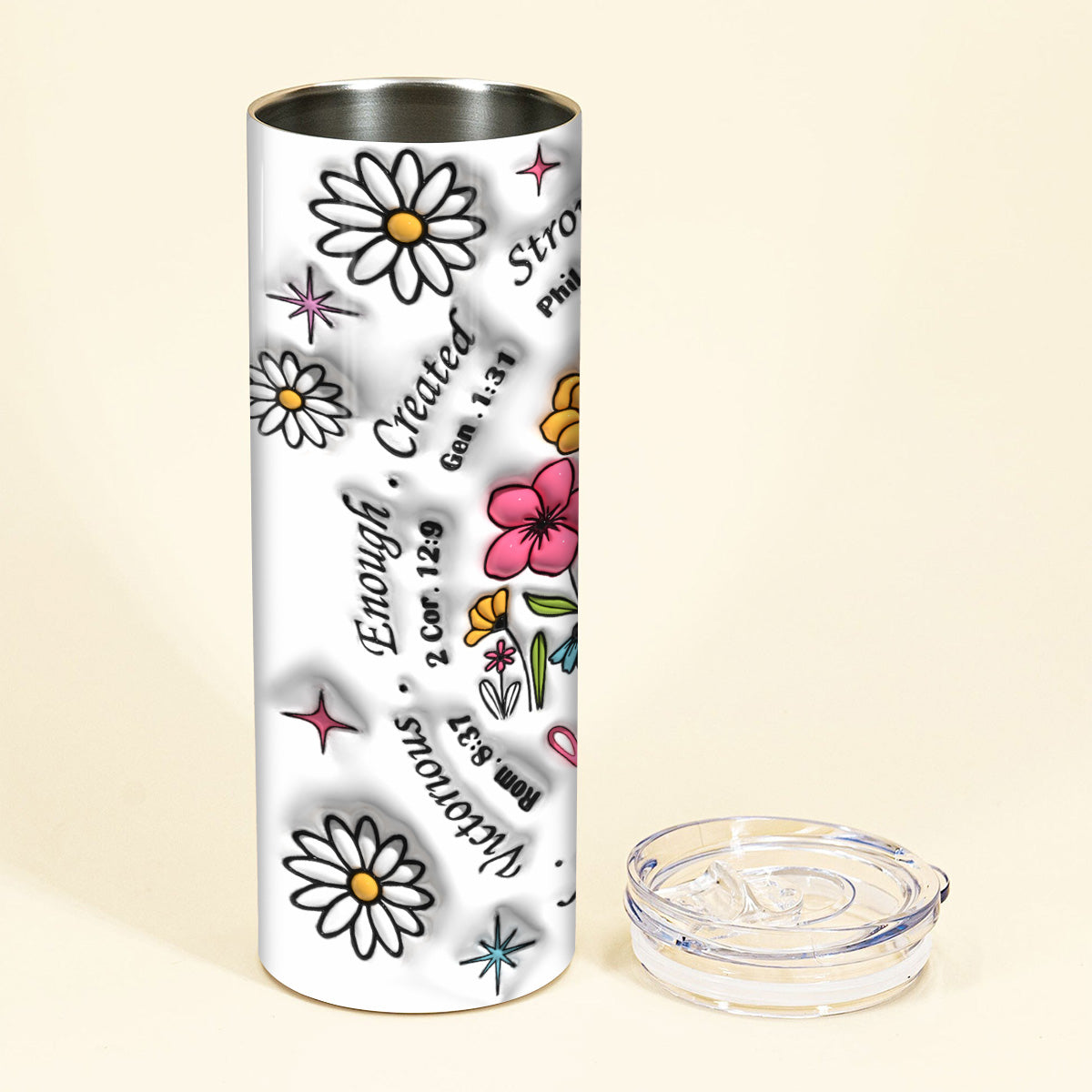 You Are Enough - Personalized Christian Skinny Tumbler