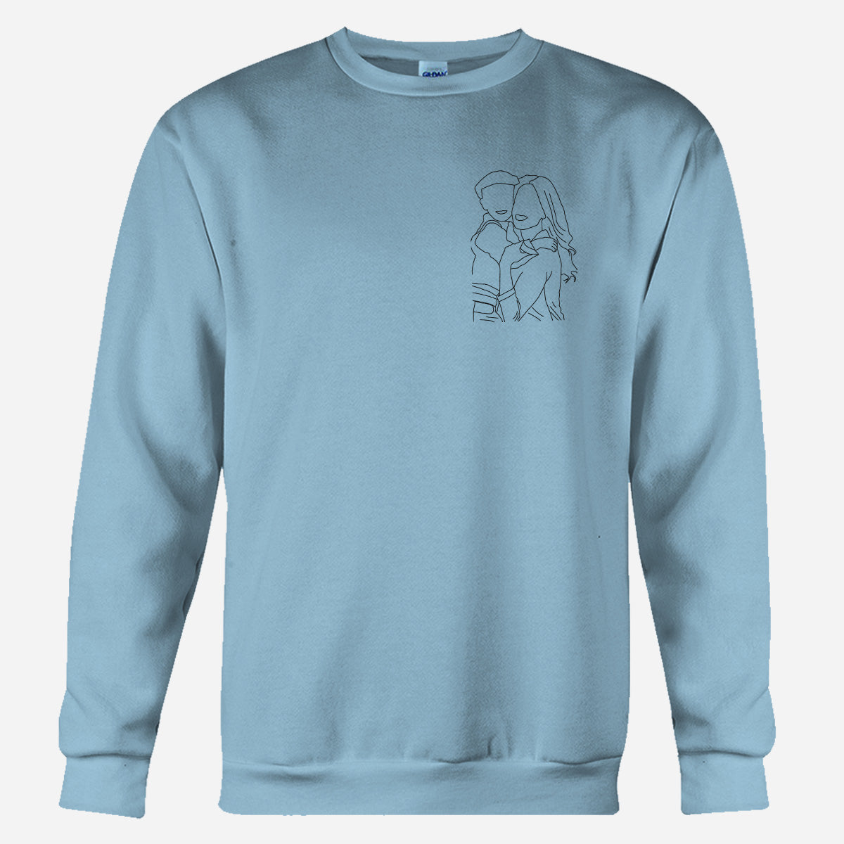 Individuelle Strichzeichnung – Personalisierter bestickter Pullover für Stiefmütter