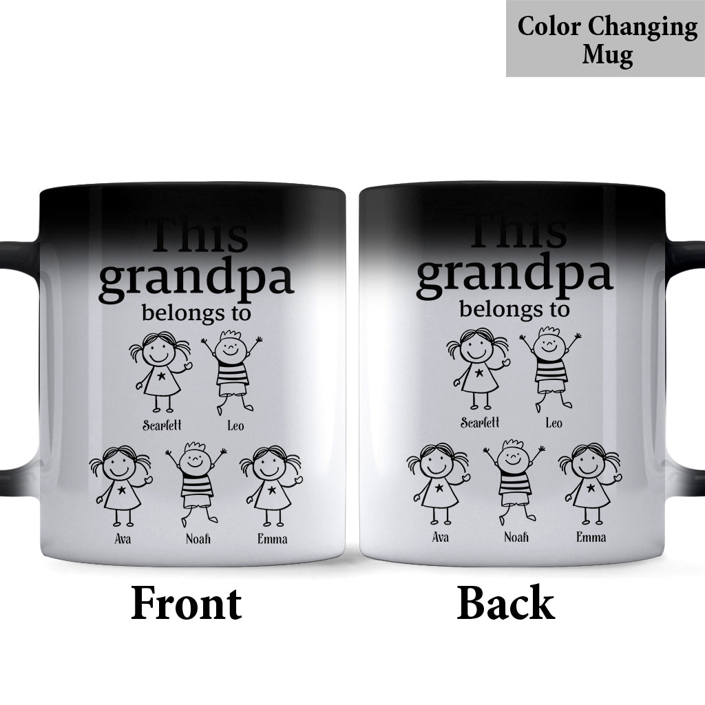 This Grandpa Belongs To - Personalized Grandpa Mug