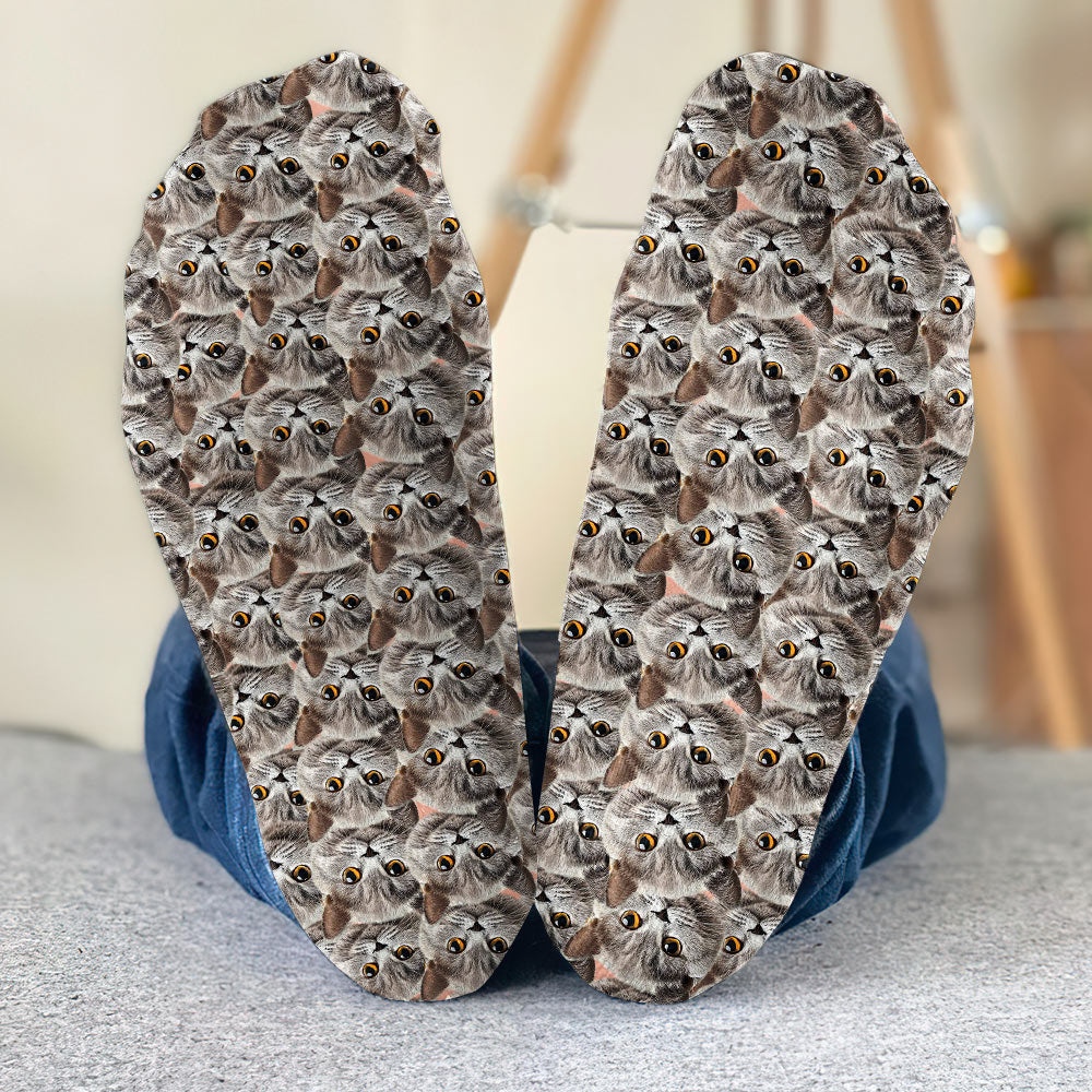 Customizable Printed Face - Personalized Cat Socks