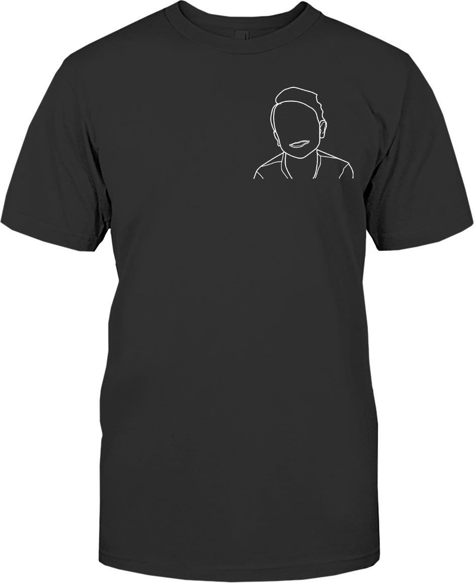 Custom Line Art - Personalized Kid Embroidered T-shirt