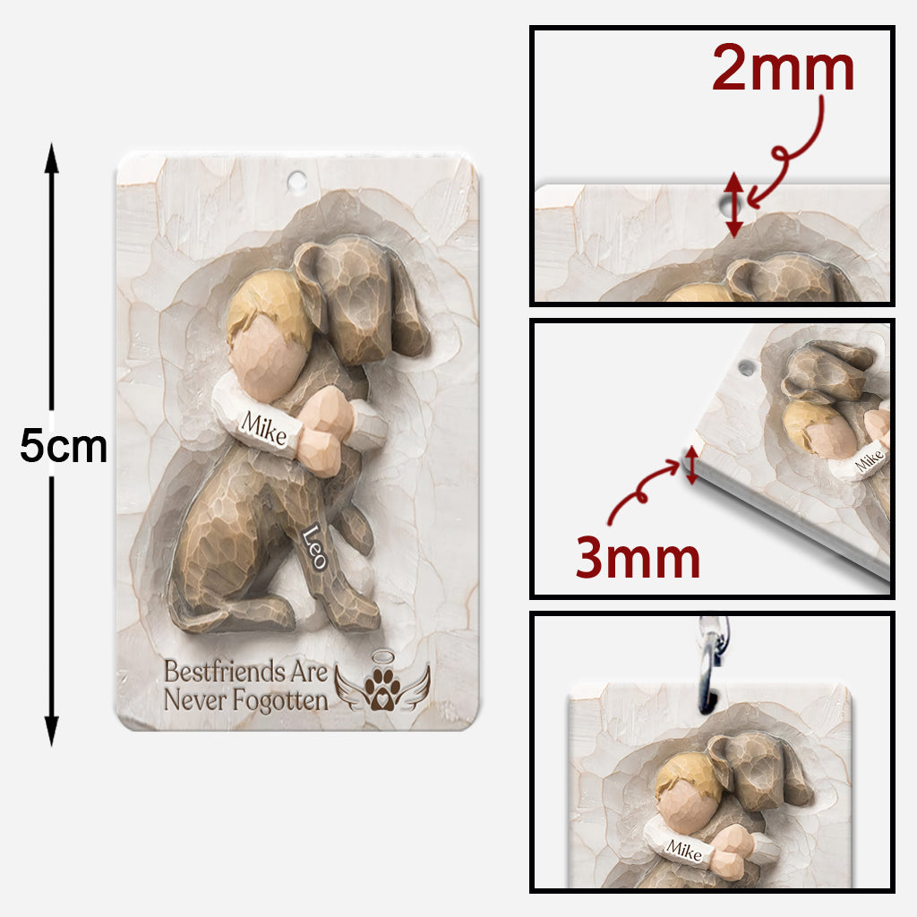 Bestfriends Are Never Fogotten - Personalized Dog Keychain