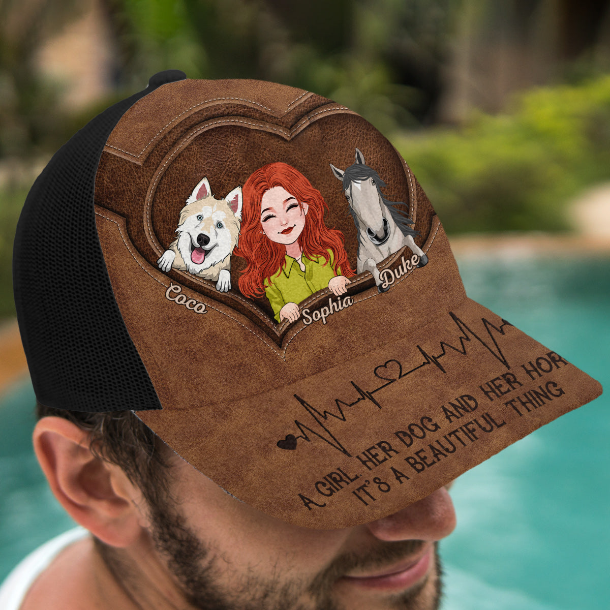 What A Beautiful Thing - Personalized Horse Trucker Hat
