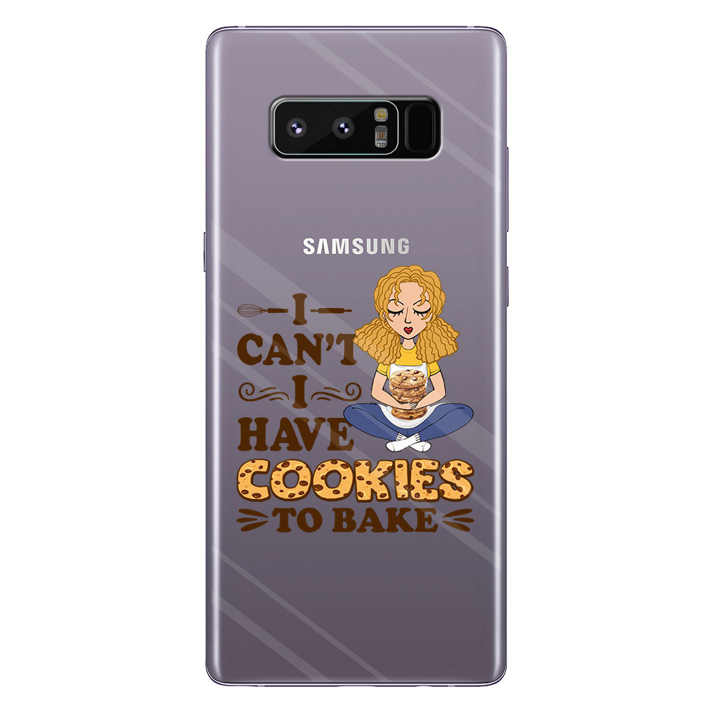 I Can't I Have Cookies To Bake - Personalized Baking Clear Phone Case