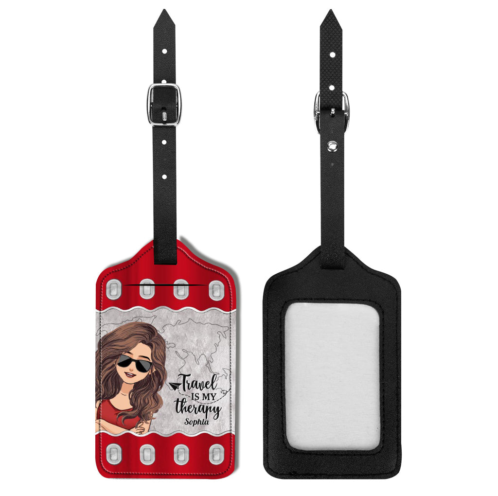 It's Time For New Adventure - Travelling gift for mom, daughter, granddaughter, wife, girlfriend, friend - Personalized Leather Luggage Tag