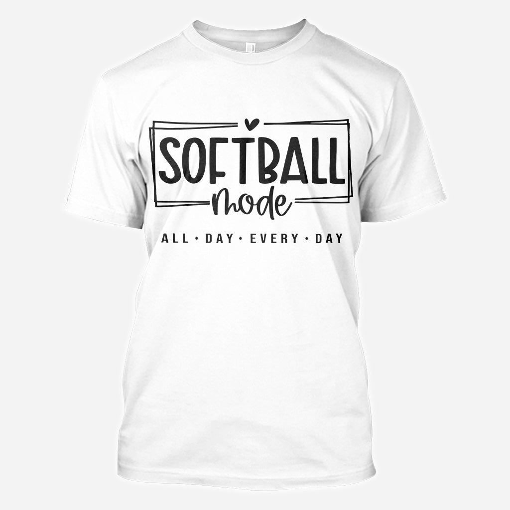 Mode Softball toute la journée - T-shirt de softball personnalisé intégral