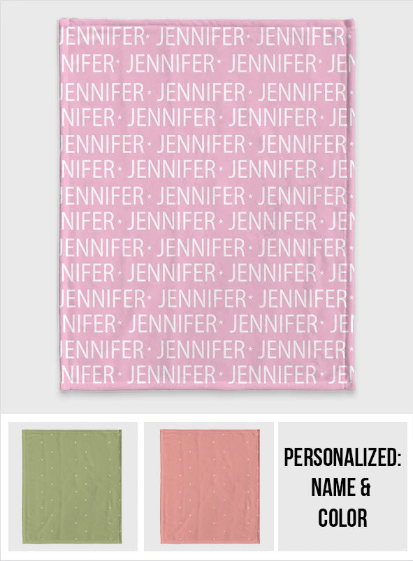 Couverture personnalisée pour tante - Motif avec nom