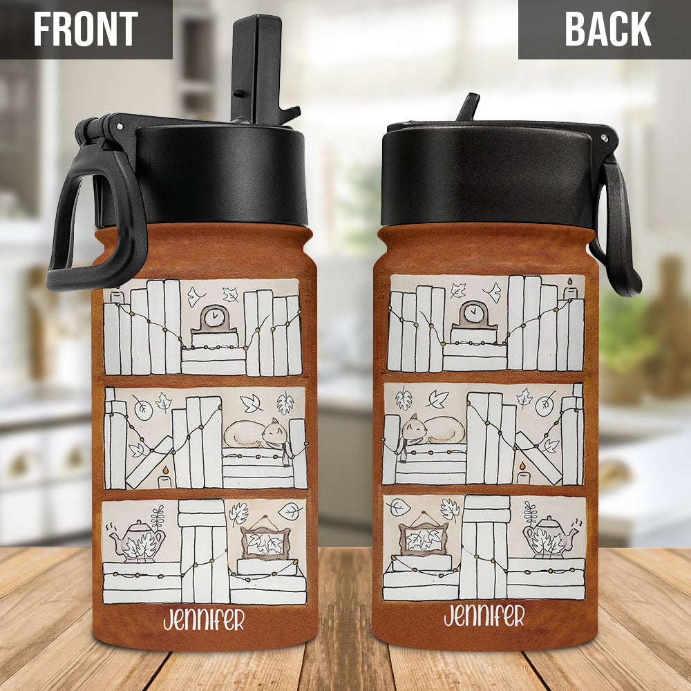 Four Seasons Reading Tracker - Personalized Book Kids Water Bottle