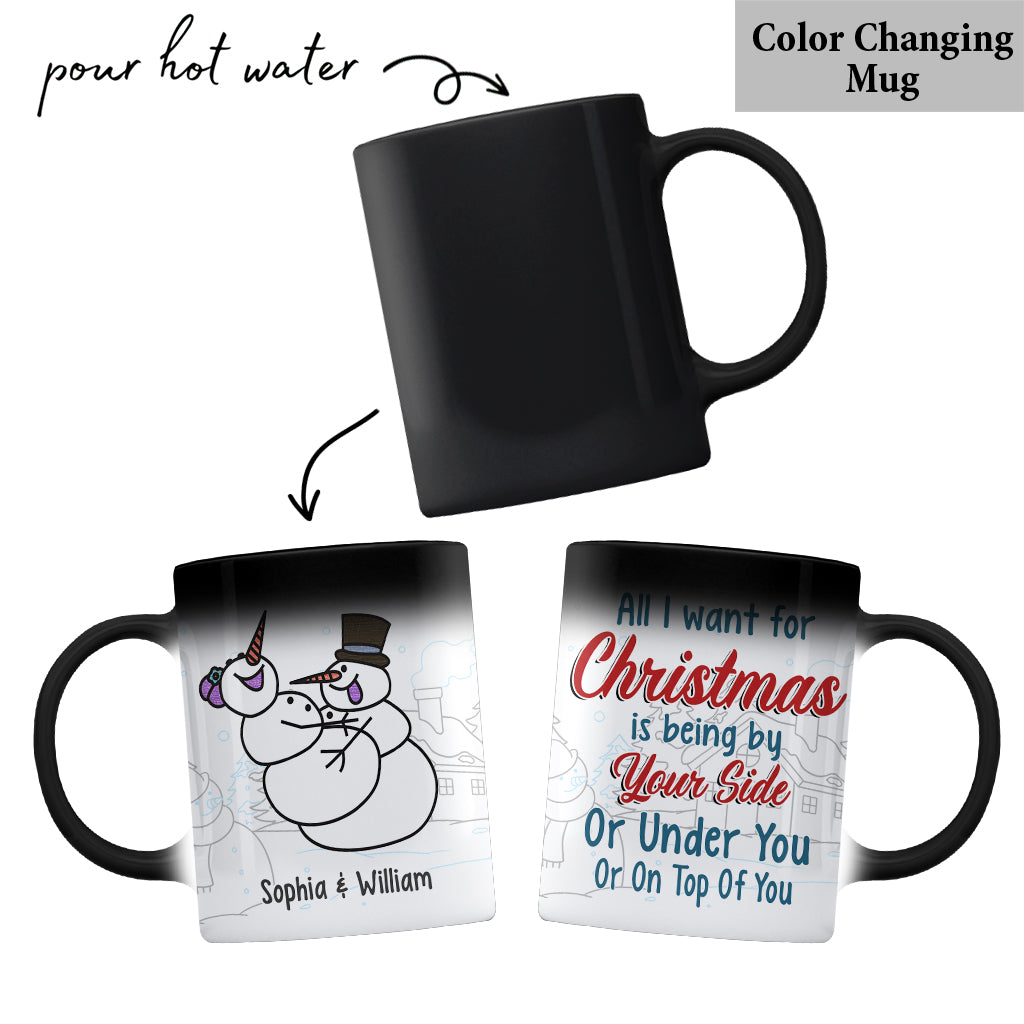 Tout ce que je veux pour Noël - Mug personnalisé pour couple