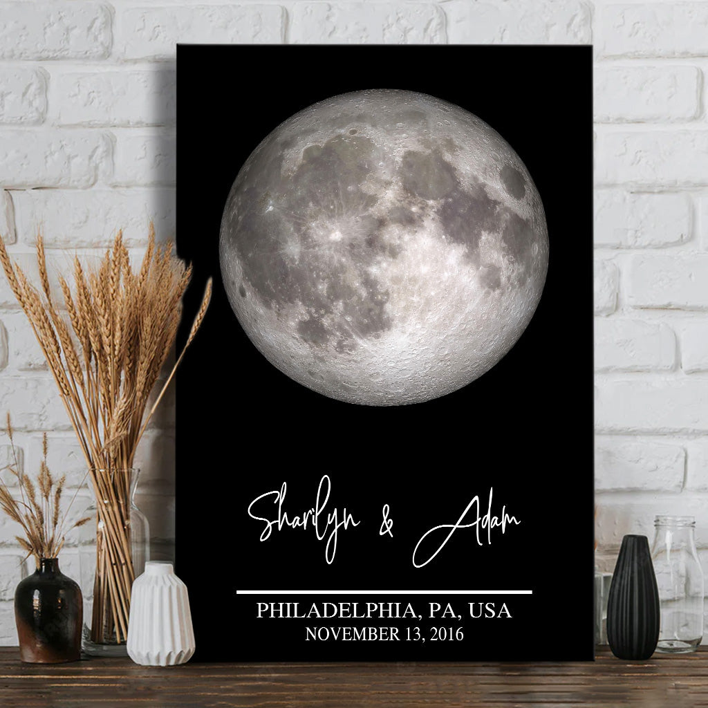 Le jour de notre rencontre - Toile et affiche personnalisées pour couples