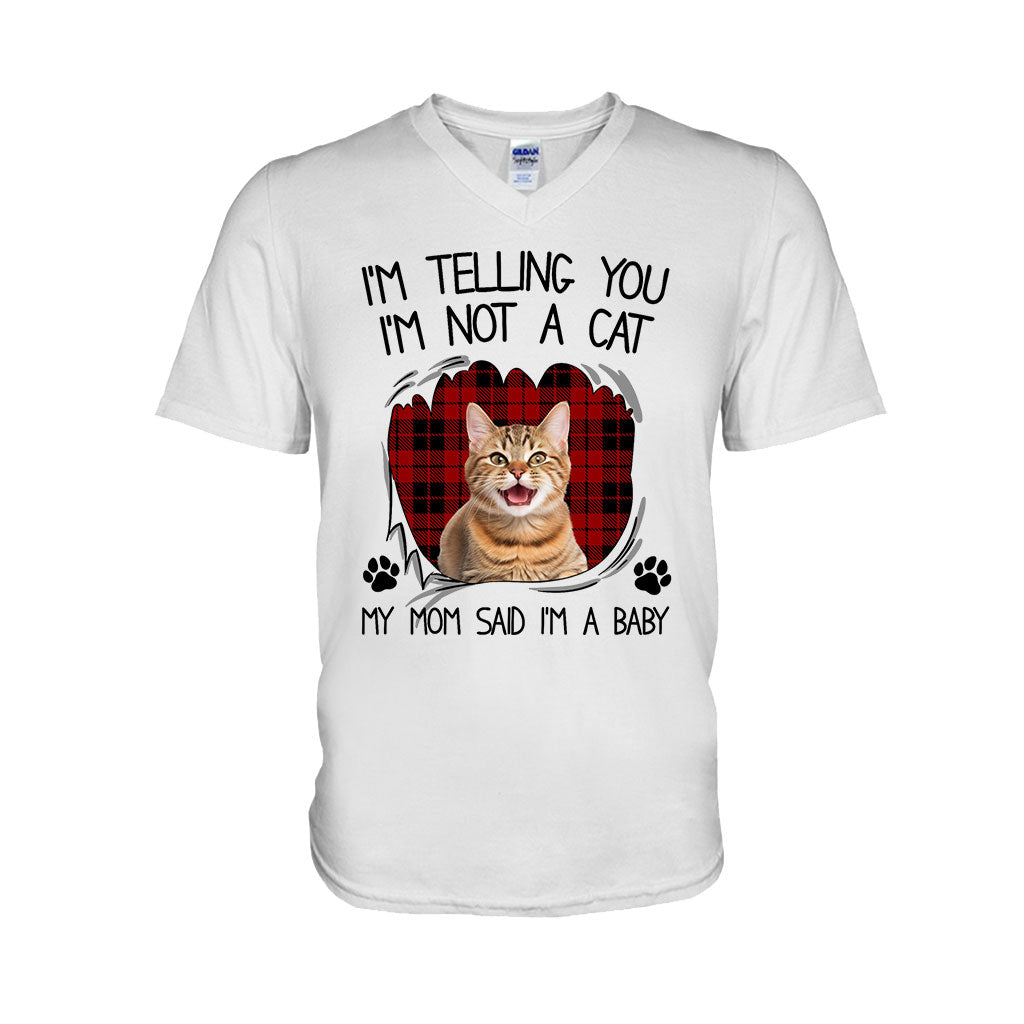 Meine Mama sagte, ich sei ein Baby – Personalisiertes Katzen-T-Shirt und Hoodie