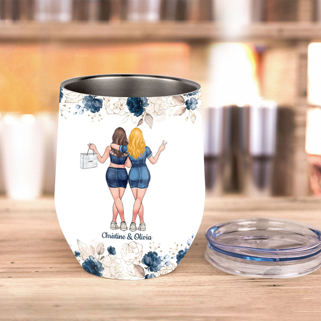 Talking To Your Sister - Personalized Bestie Wine Tumbler