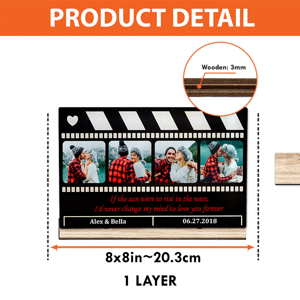 Creative Clapperboard - Personalized Couple 1 Layered Big Freestanding