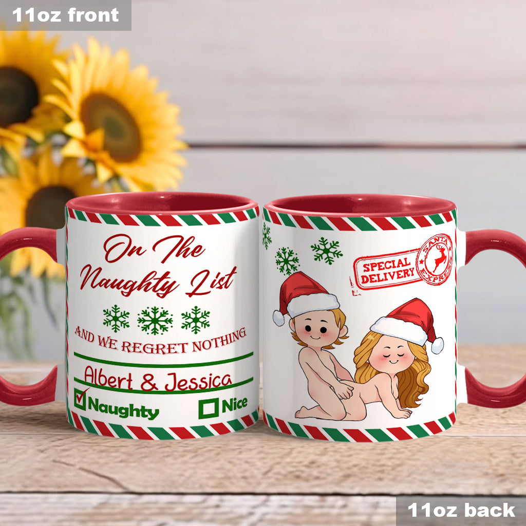North Pole Mail Service - Personalized Couple Accent Mug