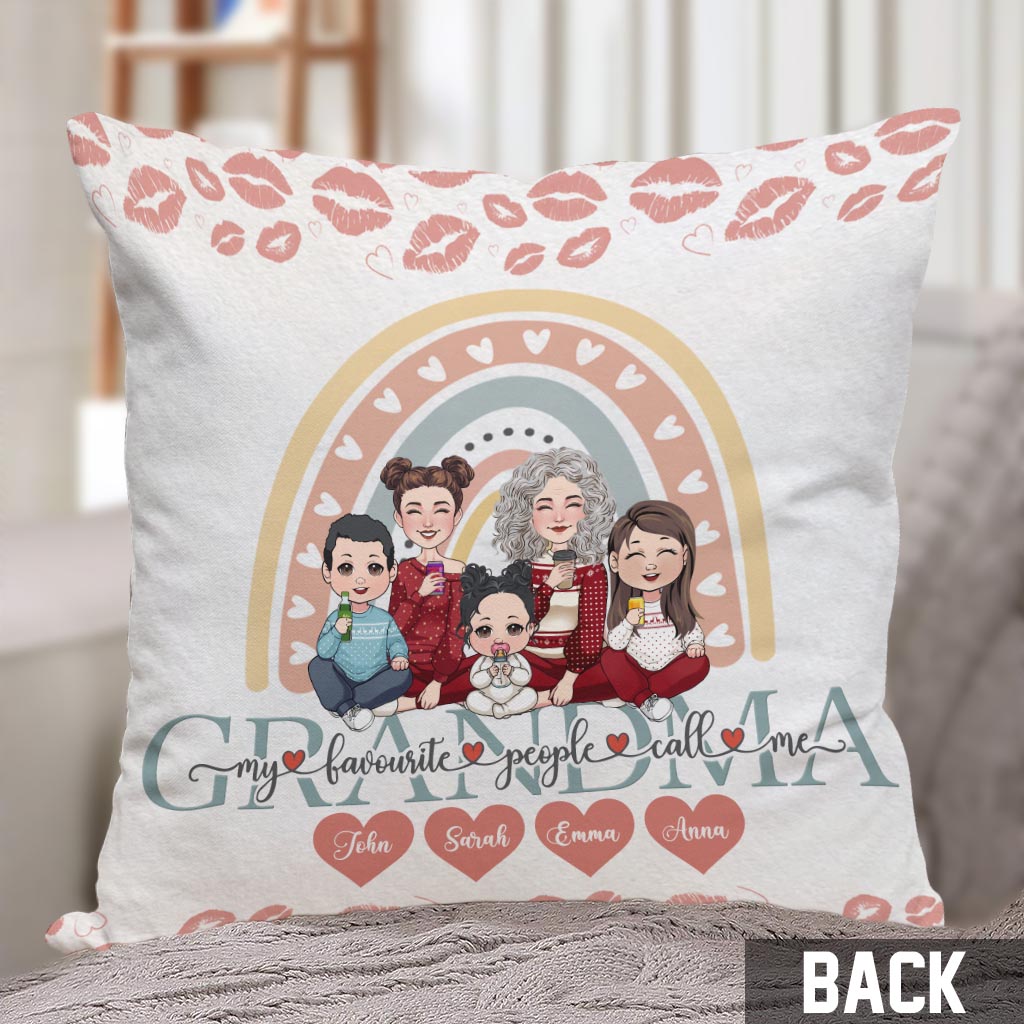 Mes personnes préférées m'appellent grand-mère - Coussin décoratif personnalisé « Grand-mère »