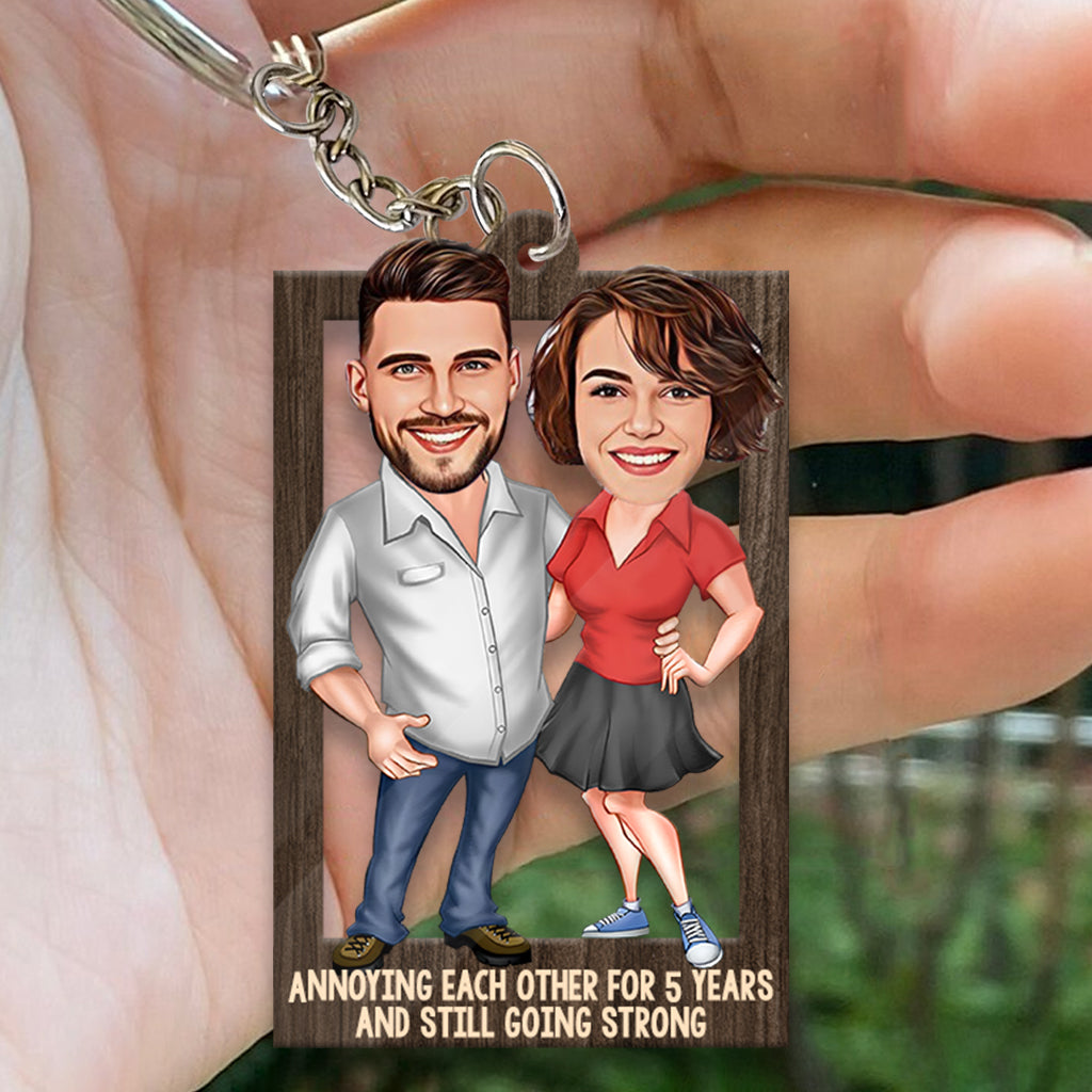 Annoying Each Other - Personalized Couple Keychain
