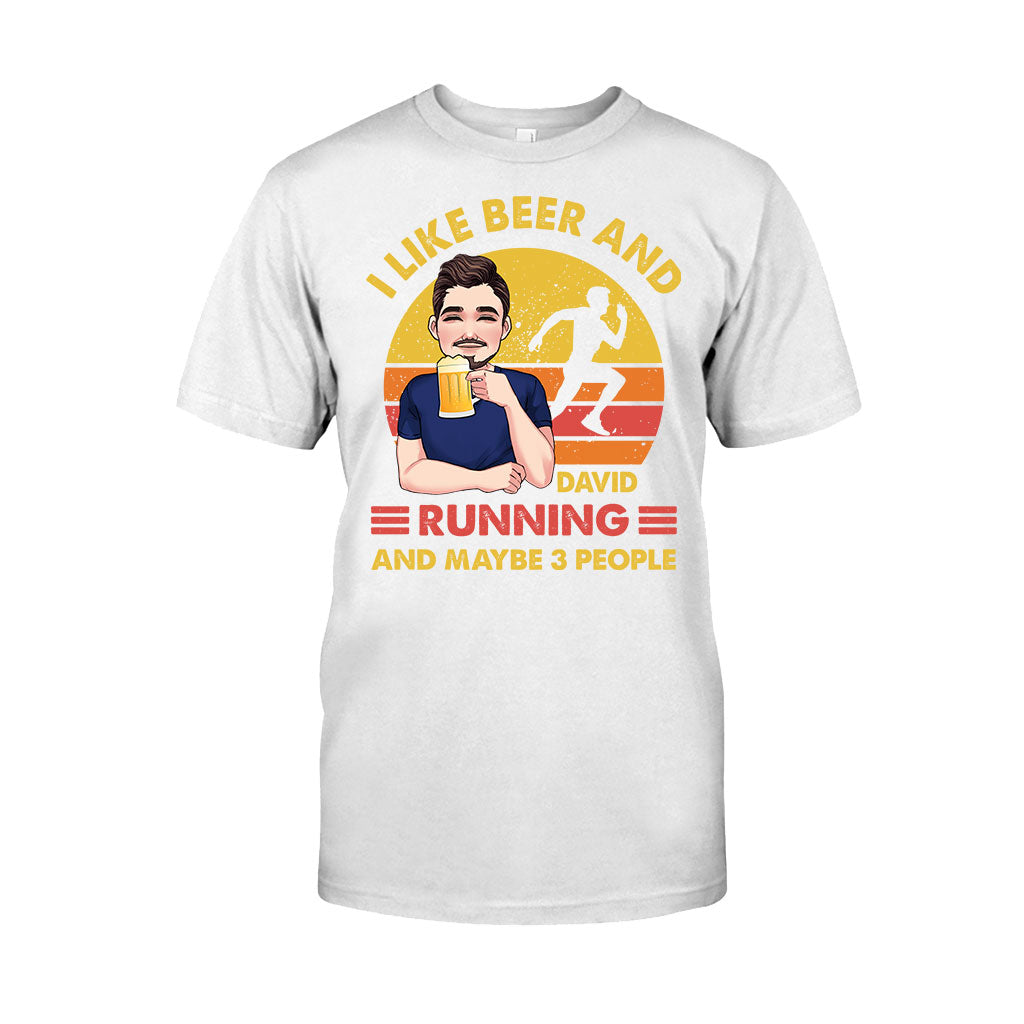 I Like Beer And Running - Personalized Running T-shirt and Hoodie
