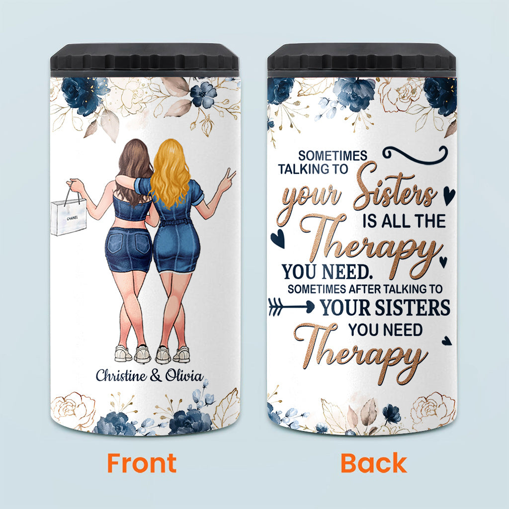 Talking To Your Sister - Personalized Bestie Can Cooler