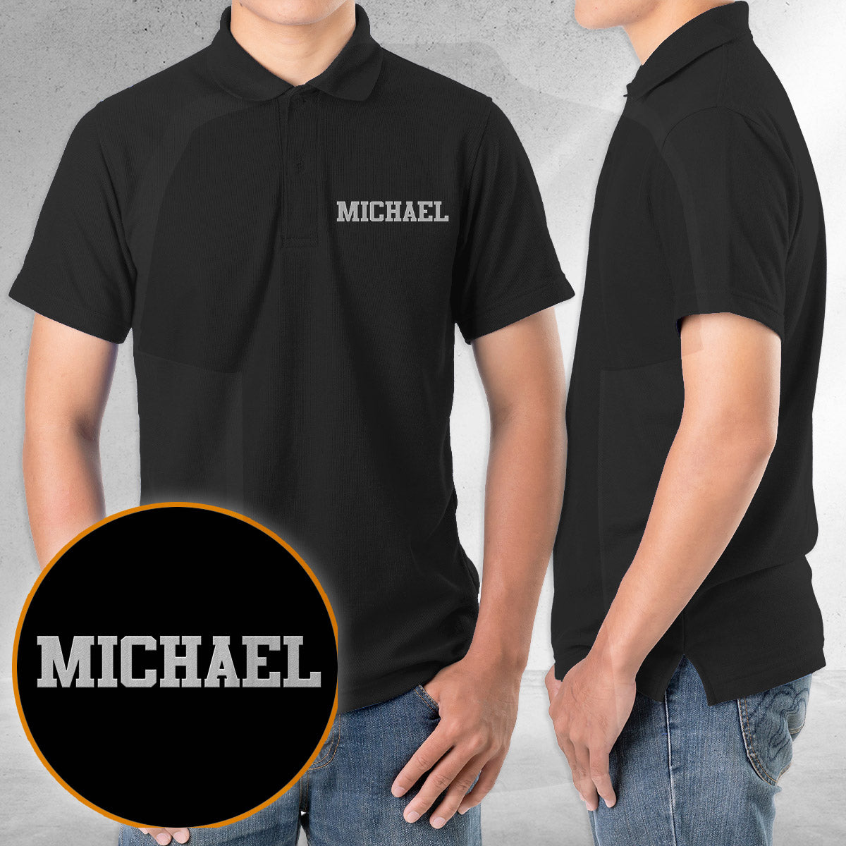 Custom Name - Personalized Uncle Embroidered Polo Shirt