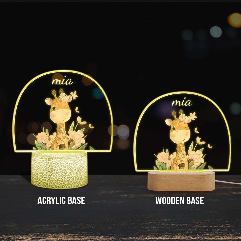 Animal Lovers - Personalized Kid Shaped Plaque Light Base