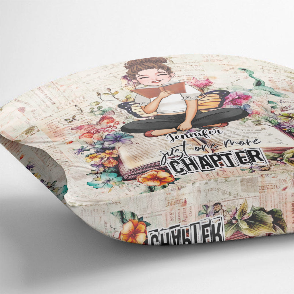 Just One More Chapter - Personalized Book Throw Pillow