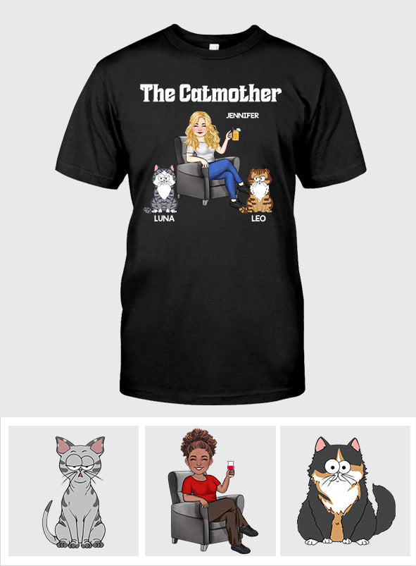 Die Katzenmutter – Personalisiertes Katzen-T-Shirt und Hoodie