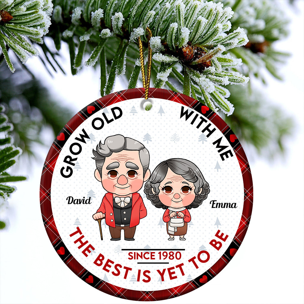 Grow Old With You - Personalized Husband And Wife Ornament