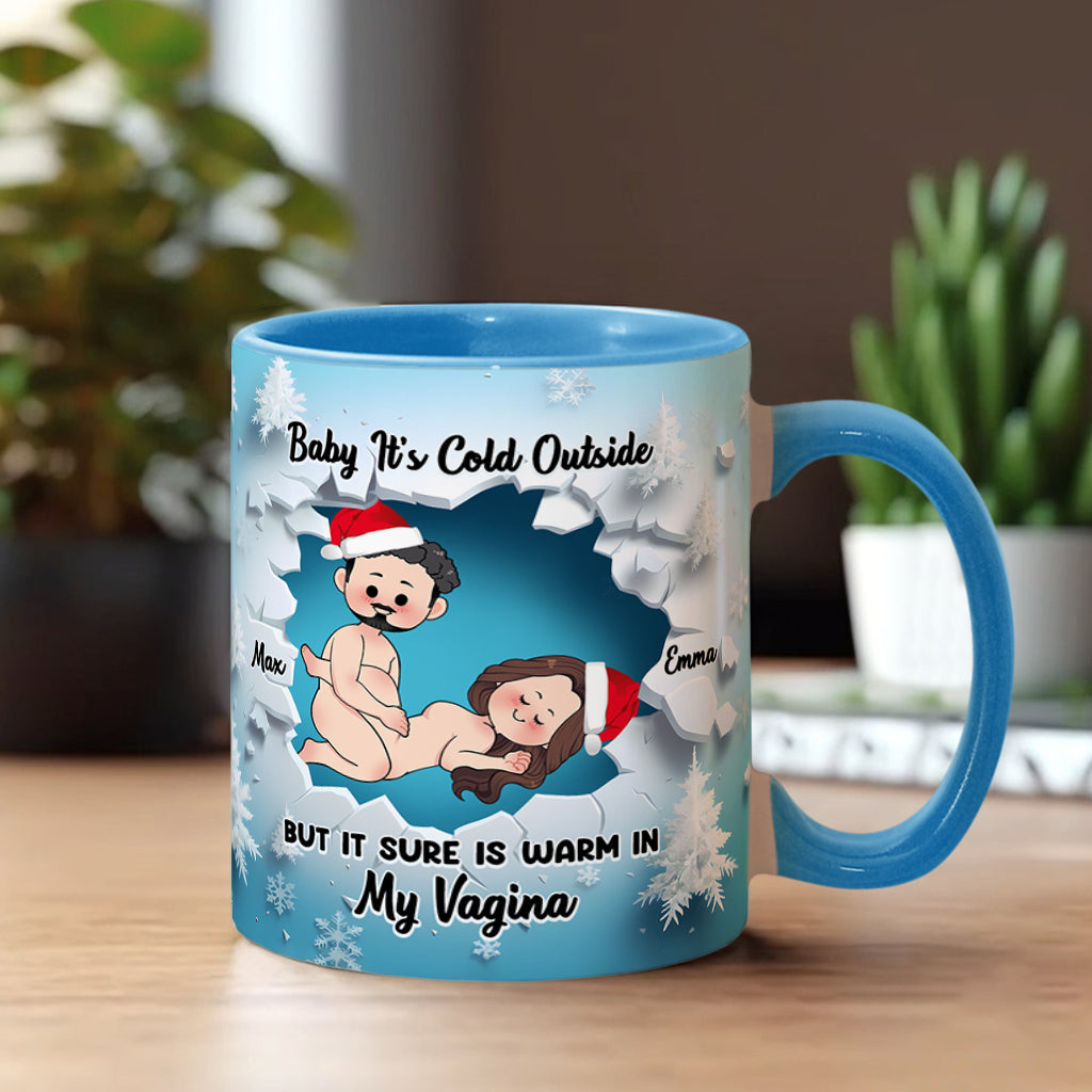 Baby It's Cold Outside - Personalized Couple Accent Mug