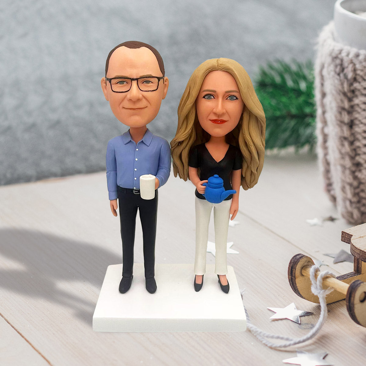 Custom Figure - Personalized Husband And Wife Bobblehead