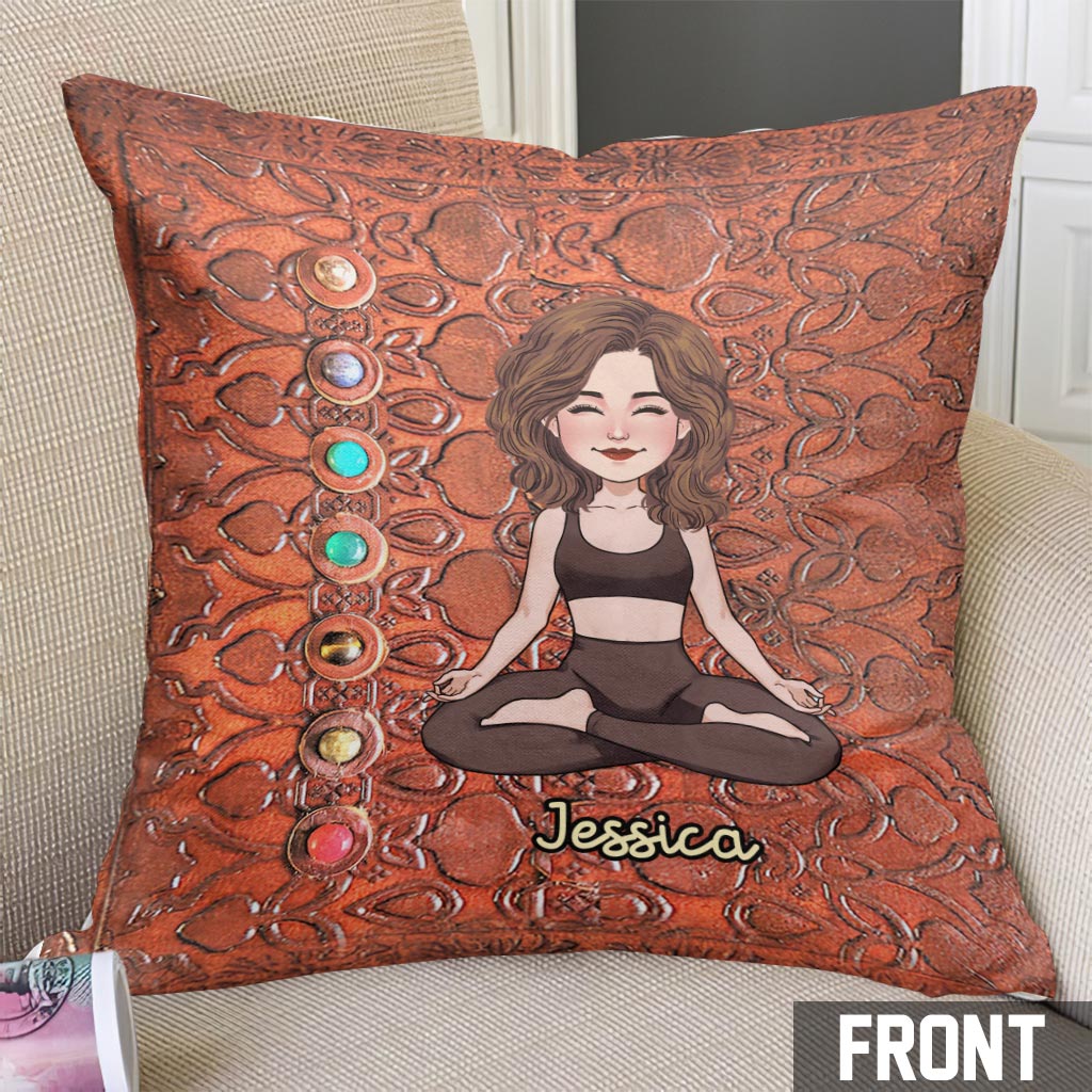 Namaste - Coussin décoratif de yoga personnalisé