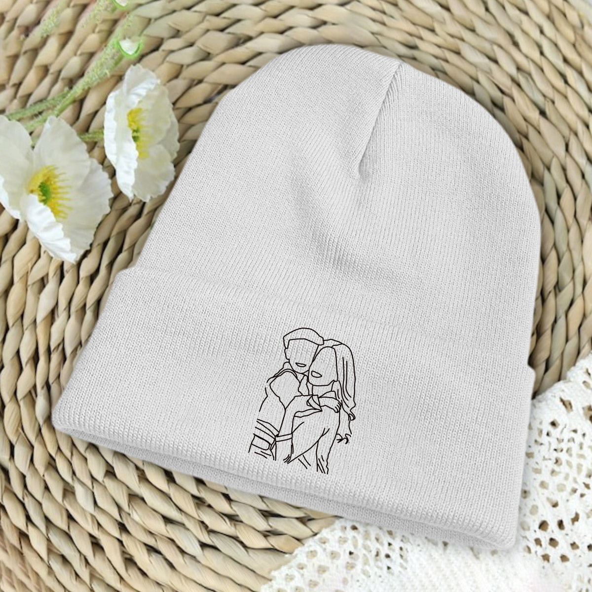 Custom Photo - Personalized Step Mom Embroidered Beanie