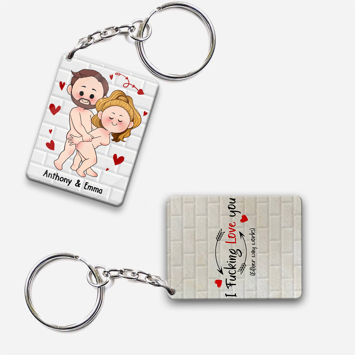 I Just Want You To Be Happy - Couple gift for husband, wife, boyfriend, girlfriend - Personalized Keychain