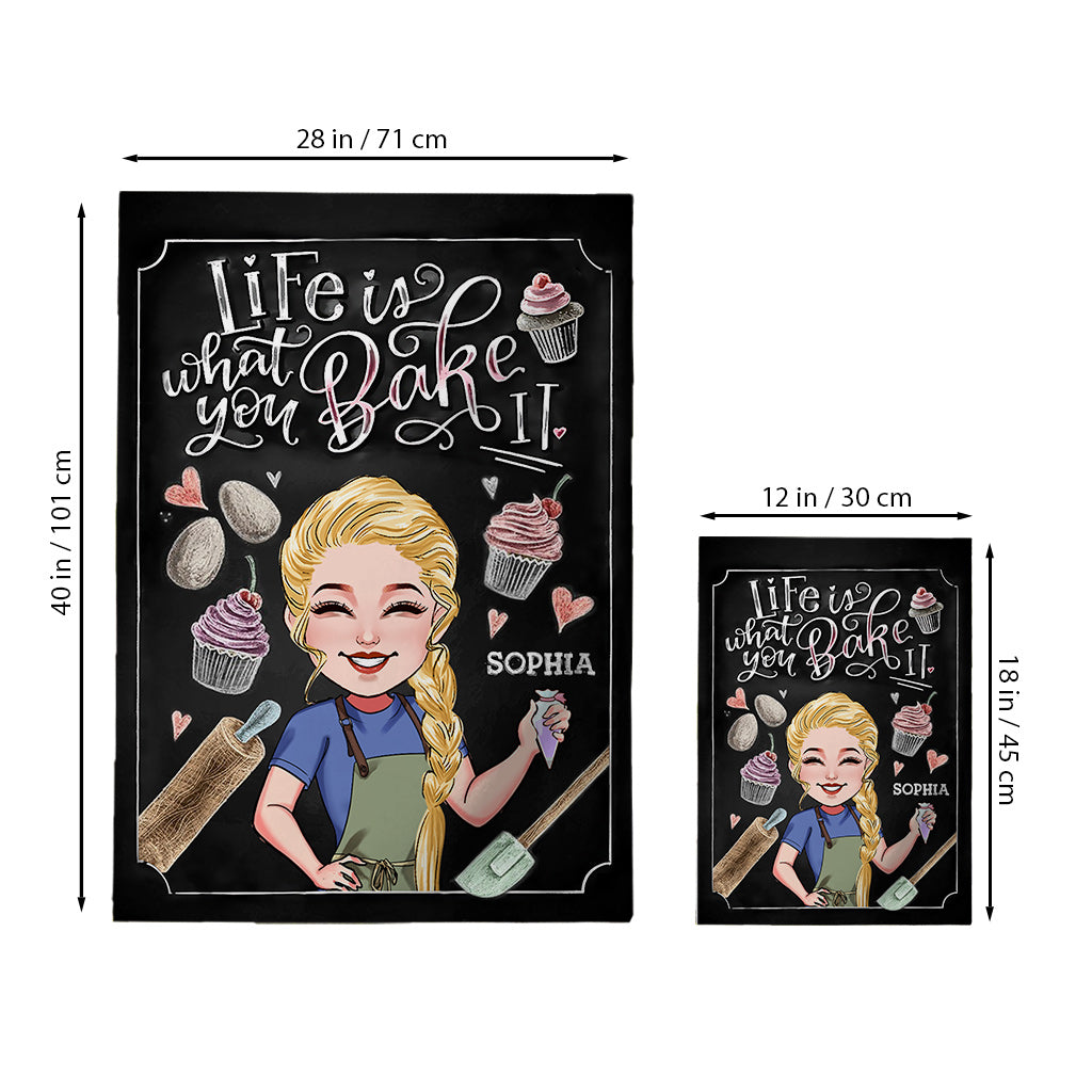 Life Is What You Bake It - Personalized Baking Garden Flag