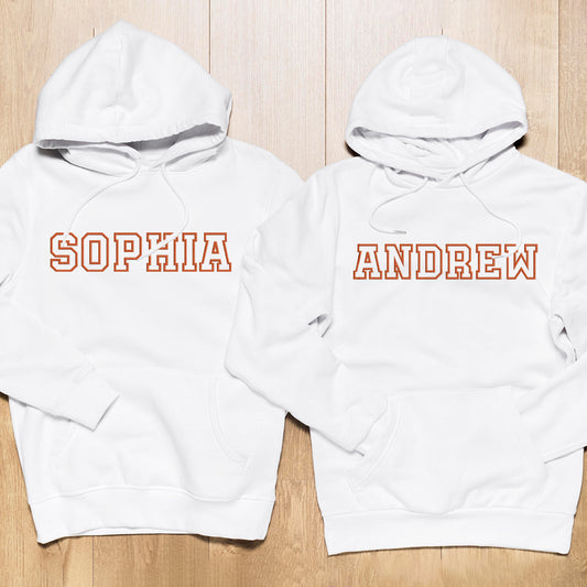 Custom Name - Personalized Sibling Embroidered Hoodie
