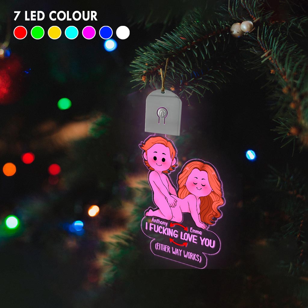 Ich liebe dich – Personalisierte LED-Acryl-Ornamente in Paarform