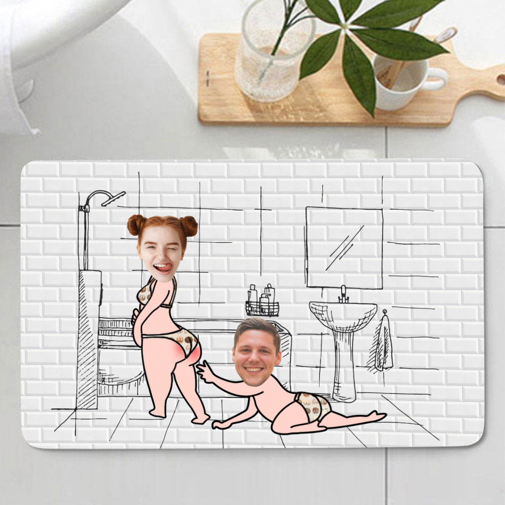 I Just Want To Touch - Personalized Couple Bathroom Curtain & Mats Set