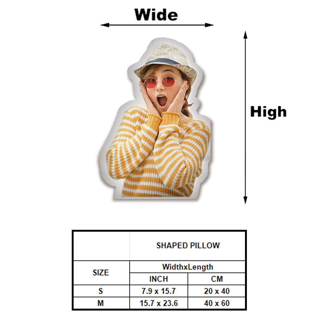 Personalisiertes Kissen in Form einer Tante – mit Fotomotiv