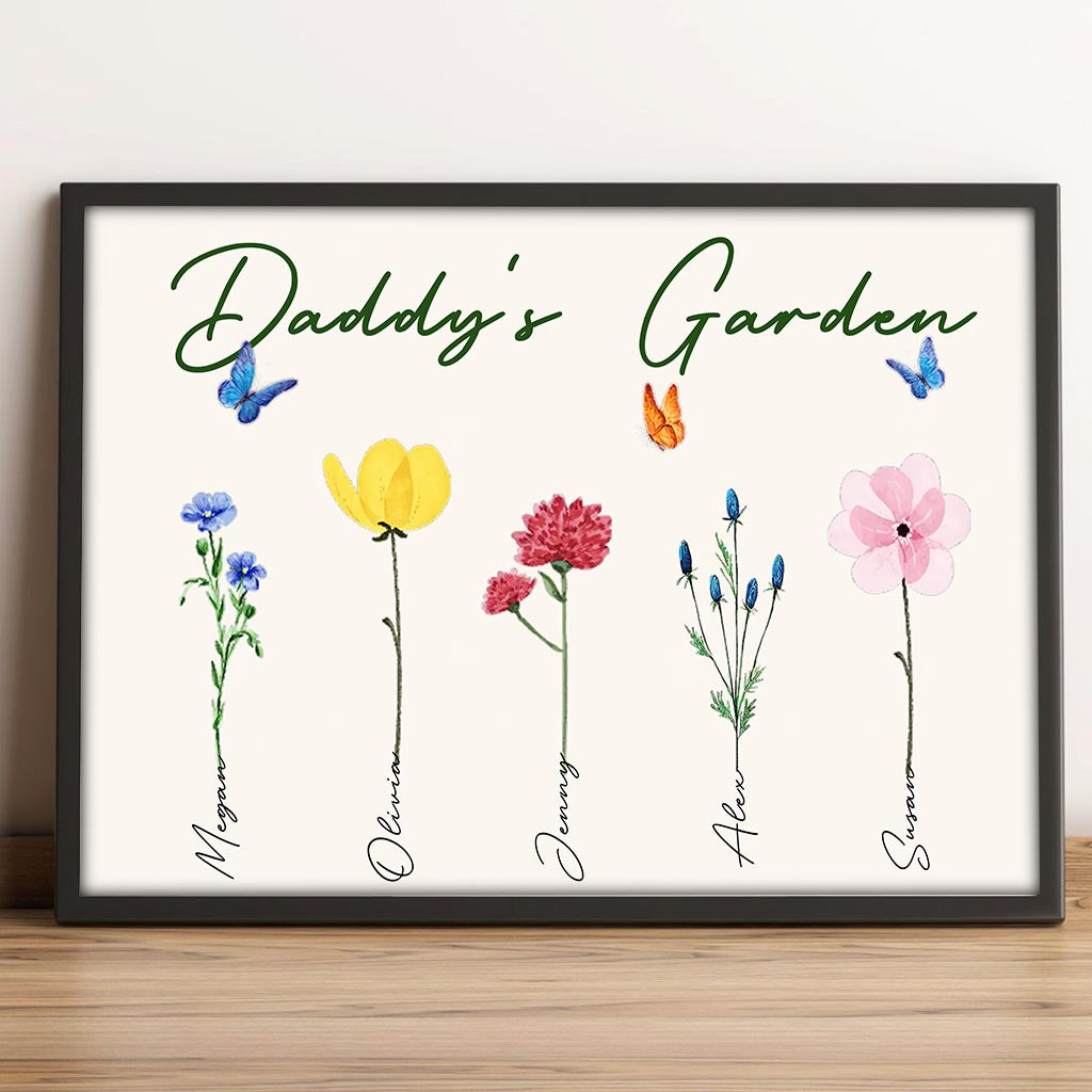 Grandma's Garden - Gift for grandma, grandpa, mom, dad - Personalized Canvas And Poster