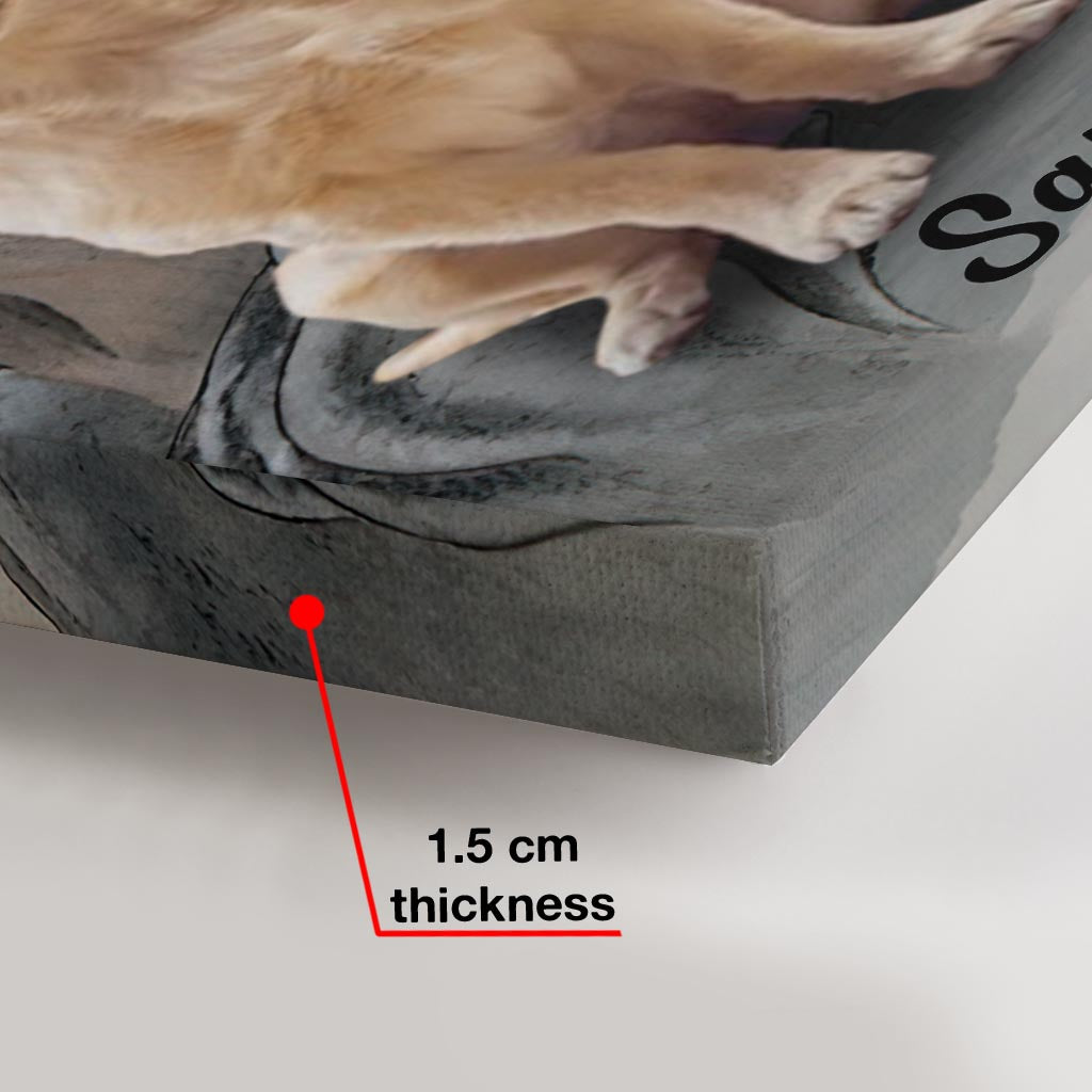 Ceux que nous aimons ne nous quittent jamais, ils marchent à nos côtés chaque jour - Toile et affiche personnalisées pour chiens