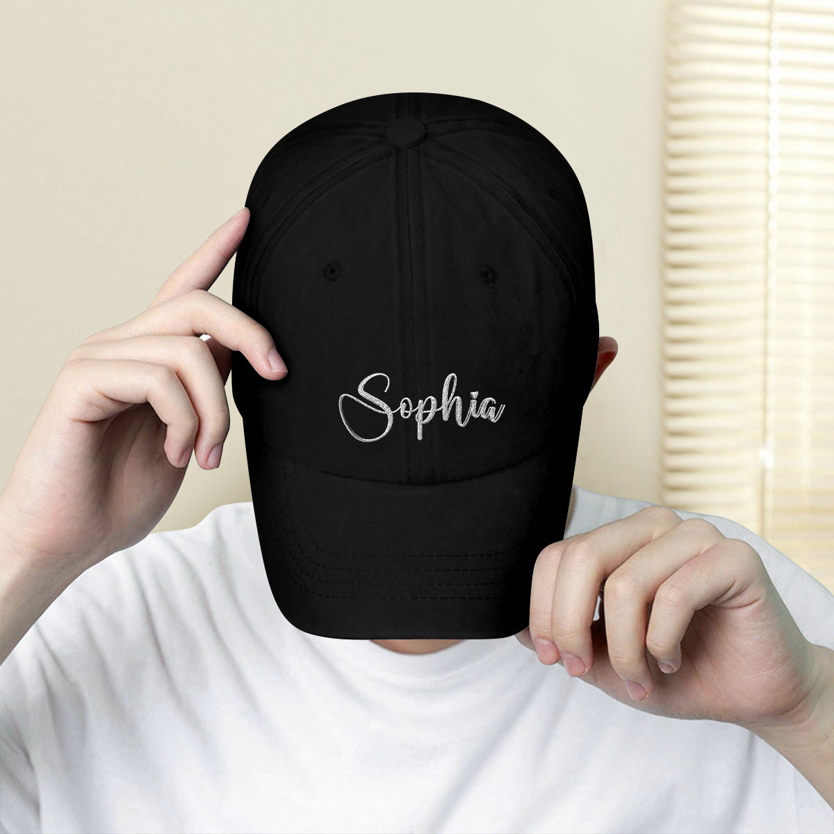 Personalisierte, bestickte klassische Kappe für die Tochter – individueller Name