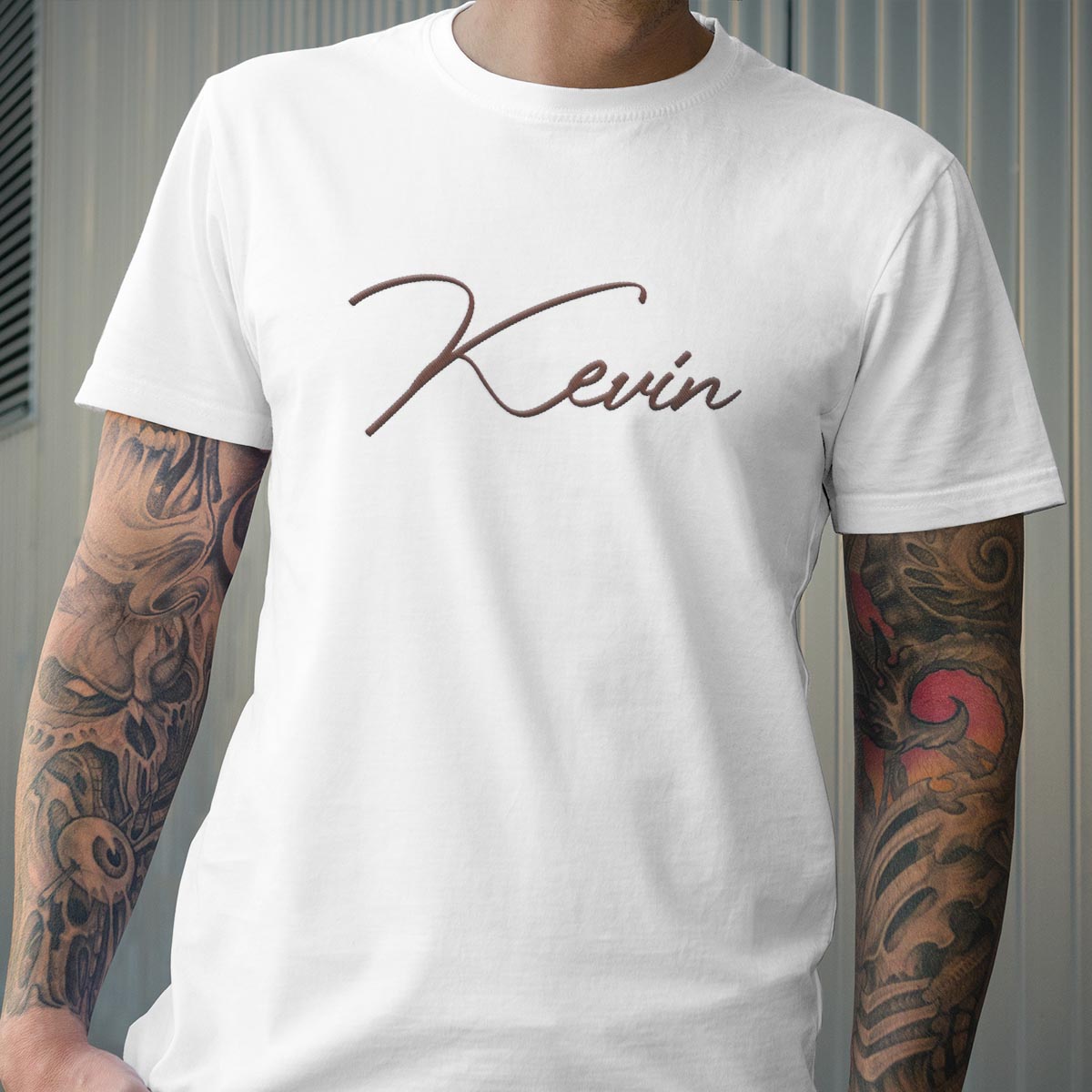 Custom Name - Personalized Sibling Embroidered T-shirt