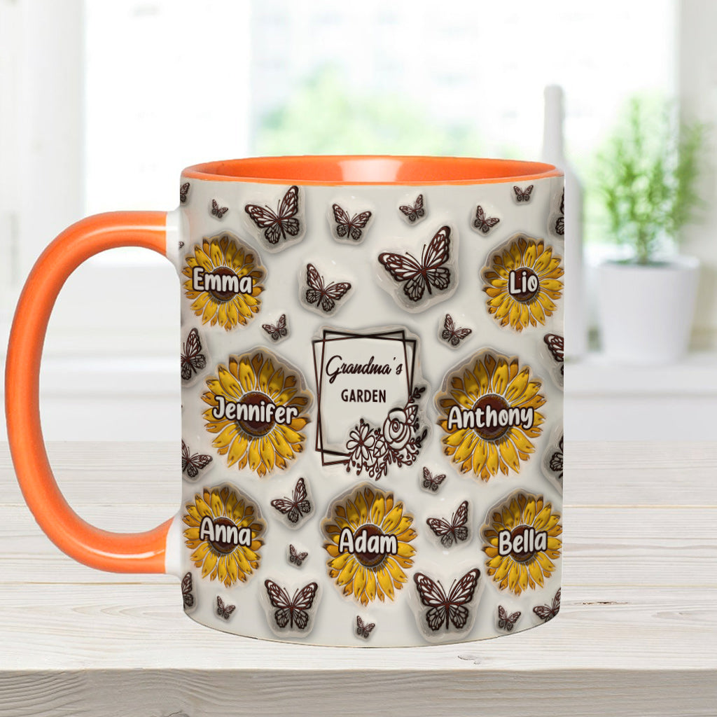 Le jardin de tournesols de grand-mère - Cadeau pour grand-mère - Mug personnalisé