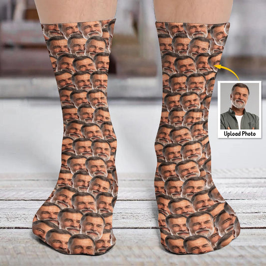 Customizable Printed Face - Personalized Father Socks