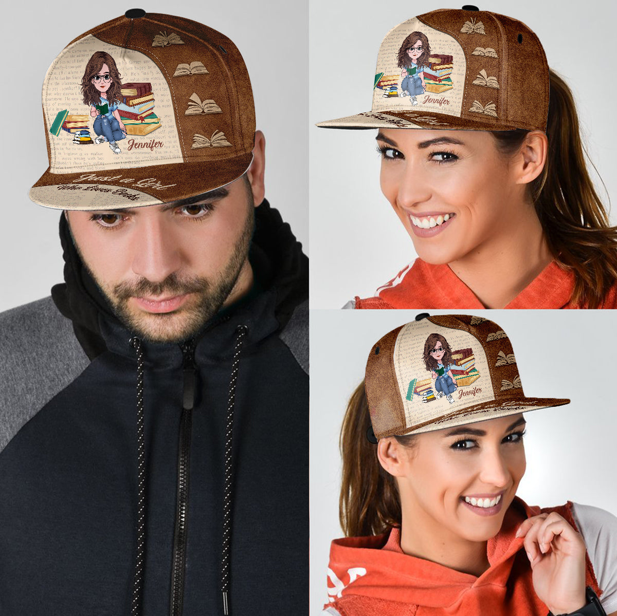 Just A Girl Who Loves Books - Personalized Book Snapback