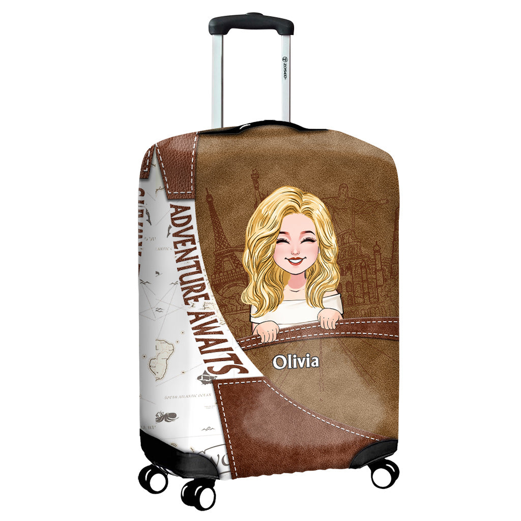 Adventure Awaits - Personalized Travelling Luggage Cover