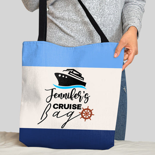 Tri-color Cruising - Personalized Cruising Tote Bag